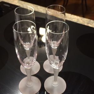 ⬇️Frosted Champagne FLUTES⬇️